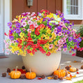 ‌20 Bundles Artificial Flowers for Outdoors‌ with 6 Faux Butterflies, UV Resistant ‌Fake Flowers‌ with Eucalyptus Leaves, ‌Artificial Plants Outdoor‌ for Patio Garden Porch Home Decor (Mix 4 Colors)-Ruum Studio Home