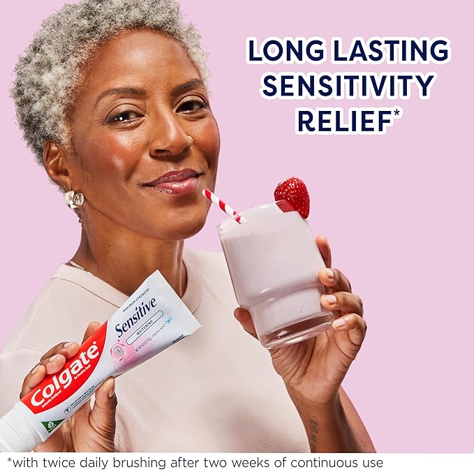 Colgate Whitening Toothpaste for Sensitive Teeth, Enamel Repair and Cavity Protection, Fresh Mint Gel, 6 Oz (Pack of 3)-Ruum Studio Home