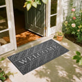 Yimobra Welcome Mat Outdoor Indoor, All-Season Waterproof Front Door Mat Outside Entrance, All-Weather Heavy Duty Non-Slip Doormat, Low Profile Porch Patio Entrance Mats, 47x24, Dark Grey-Ruum Studio Home