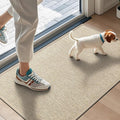 LEKEEPGO Door Mat 17"x29", Door Mat Indoor Entrance, Non Slip Rubber Backing Front Door Mat Washable Absorbent Inside Door Mat Low-Profile Doormat Entryway Mat Resist Dirt Indoor Door Mat, Khaki-Ruum Studio Home