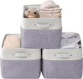 DECOMOMO Storage Bins Fabric Storage Baskets for Shelves, Linen Closet Organization Toys Nursery (Purple and White, Large - 3 Pack)-Ruum Studio Home