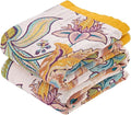 Boho Throw Blanket for Bed, 100% Cotton Soft Rustic Quilt Fall Blanket, 60"x80" Floral Printed Farmhouse Decor Bed Blankets, All Season Rustic Reversible Bohemian Throw Quilt-Ruum Studio Home