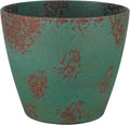 Classic Home and Garden Vogue Planter Pots w/Pottery Quality Finish - Modern Indoor & Outdoor Flower Pots - UV-Resistant Porch Planters - Decorative Pot for Flowers & Herbs (8” Patina Copper)-Ruum Studio Home