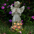 Garden Decor Angel Statue, Outdoor Patio Garden Sculptures & Statues, Solar Yard Decorations Lawn Ornaments Figurines for Outside-Ruum Studio Home