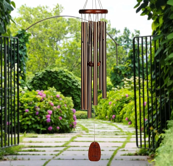 Woodstock Wind Chimes for Outside, Garden, Patio, Porch and Outdoor Decor (32") Pachelbel Canon Chime Bronze Wind Chime Gifts (PCCB)-Ruum Studio Home