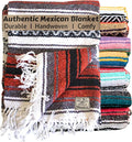Del Mex Classic Mexican Blanket, Large Authentic Woven Falsa Throw (70"x50"), Artisan Southwest Décor for Beach, Yoga, Outdoors (Terracotta)-Ruum Studio Home