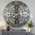 The Gears Clock Real Moving Gear Wall Clock England Line (Carbon Grey, 36 inches (90 cm))-Ruum Studio Home