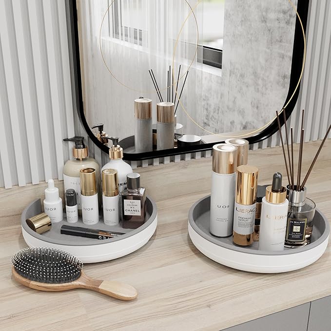 1 Pack 10 Inch Non-Skid Lazy Susan Turntable Organizers - Spinning Rack for Pantry Organization and Storage, Kitchen, Cabinet, Fridge, Bathroom Vanity, Countertop, Under Sink Organizing, Spice Rack-Ruum Studio Home