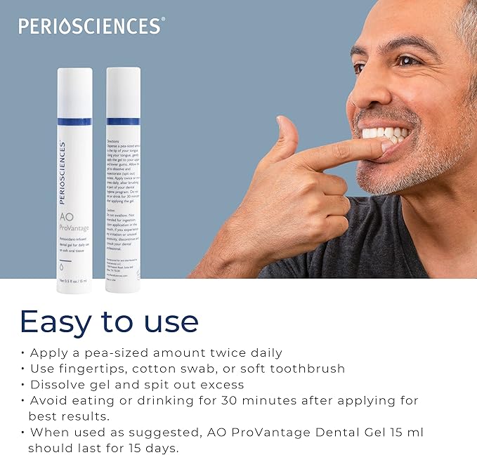 PerioSciences AO ProVantage Dental Gel with Antioxidants – Oral Gum Gel – Oral Care to Maintain Gum Health, 0.5 fl. Oz / 15ml-Ruum Studio Home