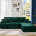 Hobestluk Modular Sectional Sofa Couches 108" L-Shape Couch 3 Seat Modular Sofa Memory Foam Sectional Couches for Living Room, Boneless Couch with Oversized Chaise (Green, Right Facing)-Ruum Studio Home