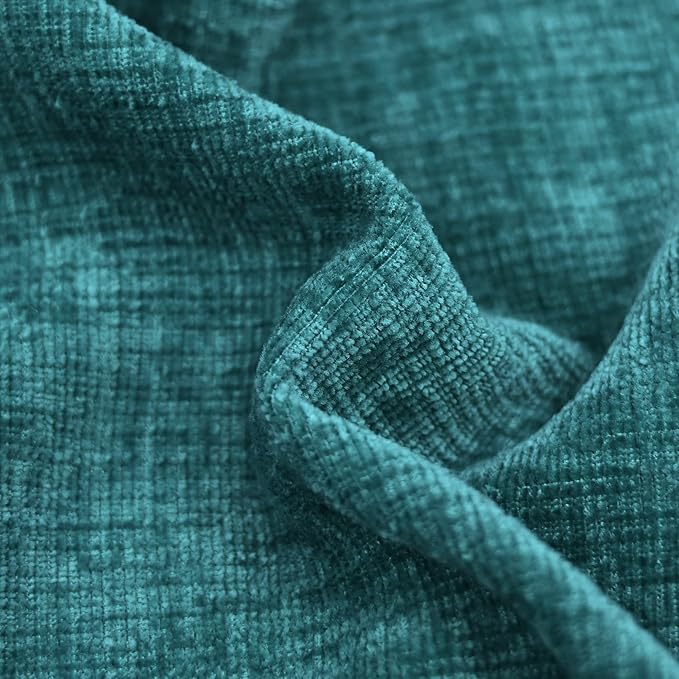 CaliTime Throw Pillow Covers Decorative 22 X 22 Inches Pack of 2 Cozy Chenille Cushion Cases for Couch Sofa Bed Living Room Home Teal-Ruum Studio Home