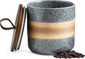 Spice Jars with Airtight Lid, Coffee Container Canister Kitchen Food Storage Jars for Spice Sugar Tea Bag, Stackable Decorative Jars for Countertop, Grey & 37oz-Ruum Studio Home