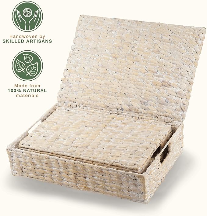 Set of 2 Decorative Storage Boxes With Lids for Home Decor, Shelves-Ruum Studio Home