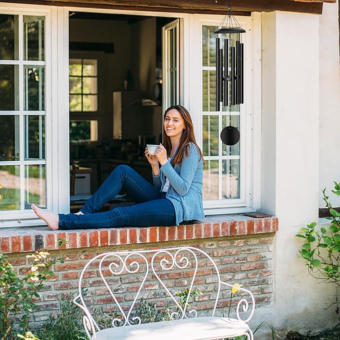 Wind Chimes Outdoor, 38'' Large Memorial Wind Chimes for Outside Deep Tone, Wind Chime Gifts for Garden Hanging Decor, Sympathy Gift-Ruum Studio Home