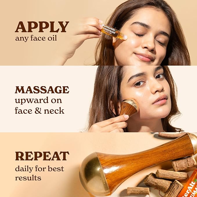 Kansa Wand Facial Massage Tool| for Radiant Skin & Lymphatic Drainage| Detoxifies Skin, Balances PH & Gives Sculpted Face-Ruum Studio Home