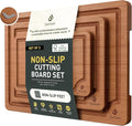 3 Packs Bamboo Cutting Board Set with Non Slip Feet and Over Sink Nice Solid Thick Wood Juice Groove Chopping Board Extra Large Big Small Best Hardwood Counter Organic Vegetable Kitchen Gadgets-Ruum Studio Home