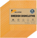 Swedish Dishcloths - 10 Pack Reusable Kitchen Dishcloths - Ultra Absorbent Dish Towels for Washing Dishes - Cellulose Sponge Cloth Cleaning Cloths - Orange-Ruum Studio Home
