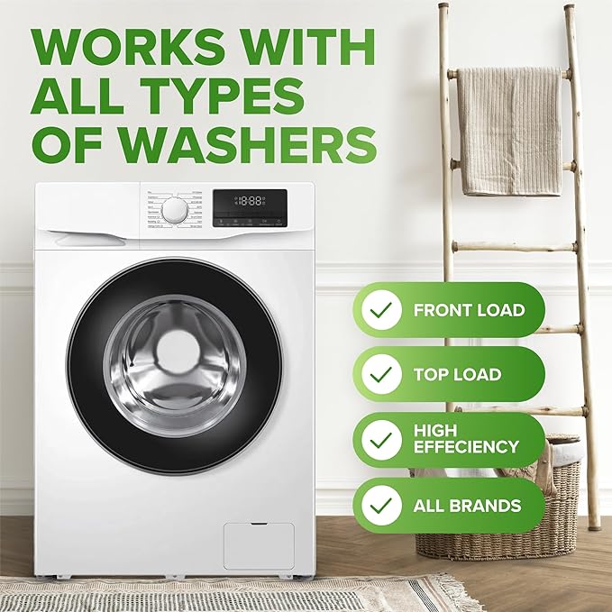 Heavy Duty Washing Machine Cleaner and Descaler - Deep Cleaning Tablets For Front Load or Top Load Washer (12 XL Tablets - One Year Supply)-Ruum Studio Home