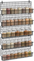 X-cosrack Spice Rack Organizer, 5-Tier Wall Spice Rack, Stackable Hanging Spice Jars Storage Racks, Great for Kitchen and Pantry, Up to Storage 48 Jars(Patent No.:D909138S)-Ruum Studio Home