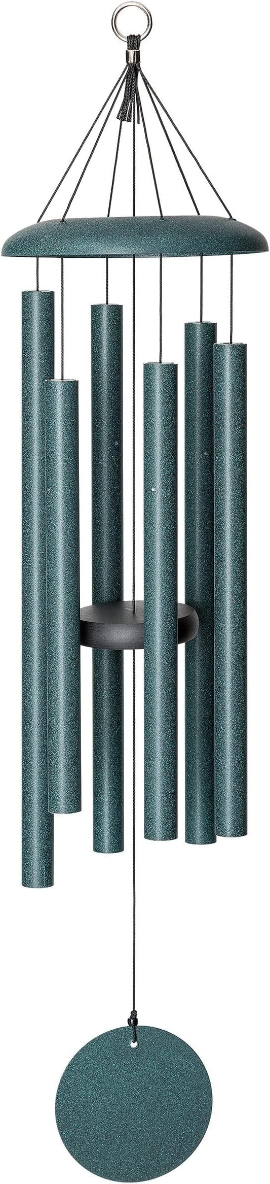 Corinthian Bells by Wind River – 36 inch Green Wind Chime for Patio, Backyard, Garden, and Outdoor Decor (Aluminum Chime) Made in The USA-Ruum Studio Home