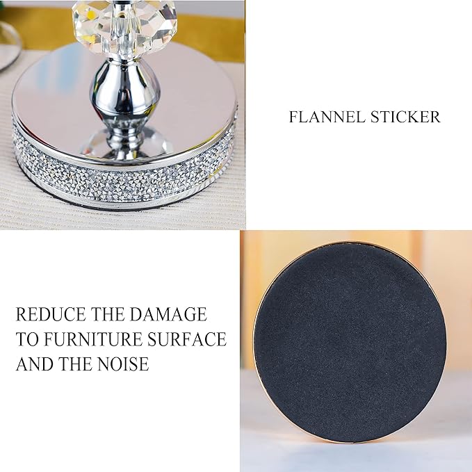 Candle Holder for Pillar Candle, Pillar Candle Holders for Wedding, Coffee Dining Table, Christmas, Table Centerpieces, Home Décor ZXC048D (1 Crystal Ball)-Ruum Studio Home