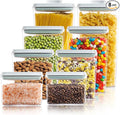 Pop Top Food Storage Containers - 8 Pack BPA-Free Pantry Organizers with Airtight Lids, Food-Grade with Measurement Marks-Ruum Studio Home