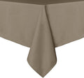 sancua Rectangle Tablecloth - 60 x 120 Inch - Stain and Wrinkle Resistant Washable Polyester Table Cloth, Decorative Fabric Table Cover for Dining Tables, Buffet Parties and Camping, Taupe-Ruum Studio Home