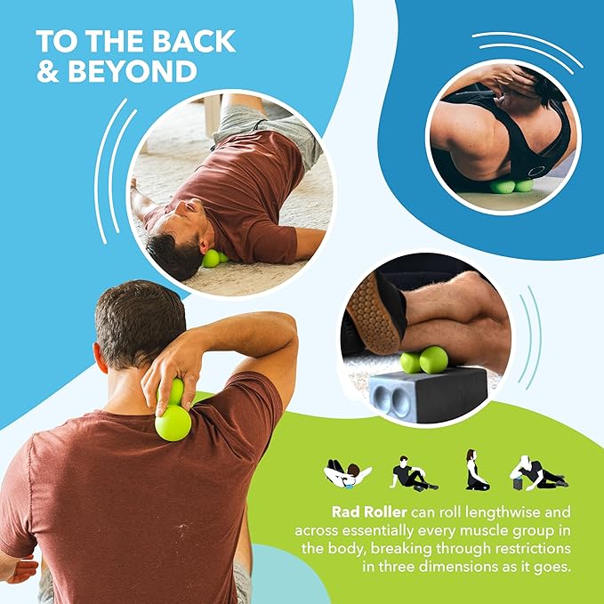 RAD Soft Peanut Massage Ball – Low Density Yoga Deep Tissue Roller Ball – Myofascial Release for Back, Neck, Feet, Psoas & Spine – Suboccipital & Thoracic Trigger Point Therapy-Ruum Studio Home