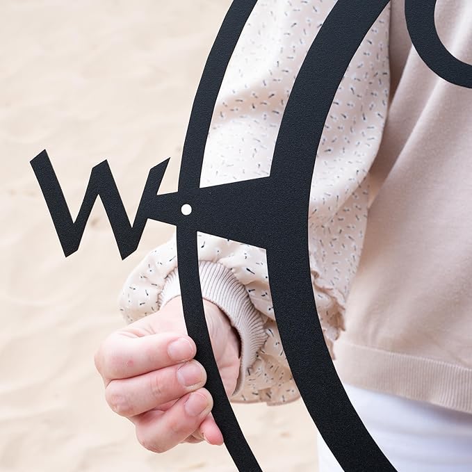 Metal Compass Letter Monogram | Wall Monogram Sign | Nautical Decor | Rustic Compass letter Decor | Wedding Gift, Steel Compass-Ruum Studio Home