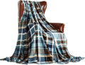 MERRYLIFE Throw Blanket Plaid Sherpa | Ultra-Plush Soft Colorful Oversized | Decorative Couch Travel Blanket | King Size(90" 102", Greenland)-Ruum Studio Home
