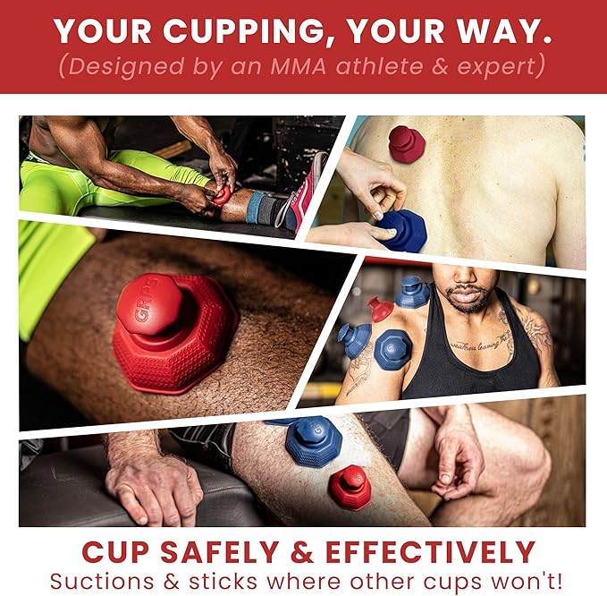 Cupping Therapy Set – Cupping Kit for Massage Therapy – Silicone Cups – Massage Cups – Smart Cupping for Fascia and Myofascial Release (Small, RED)-Ruum Studio Home