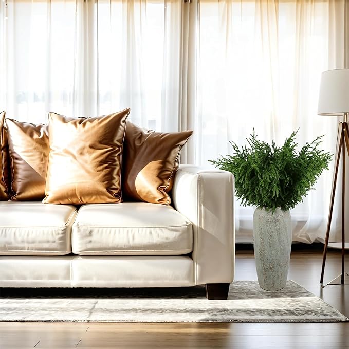 12Pcs Artificial Norfolk Pine Branches 36" Plastic Christmas Plants Decor Faux Greenery Stems Pine Picks Outdoor Faux Plants UV Resistant for Xmas Indoor, Front Porch Home Décor (12, 36inch)-Ruum Studio Home