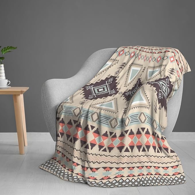 Boho Throw Blanket for Couch Bed Sofa Living Room, Western Flannel Fleece Blanket Soft Cozy Lightweight Breathable Fluffy Durable Gifts for Men Women 50 x 60 Inch-Ruum Studio Home
