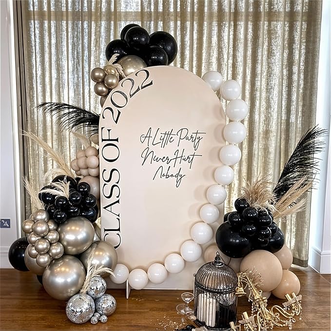 White Quick Link Balloons - 100PCS Linking Balloons for Wedding, Birthday, Baby Shower, Engagement, Graduation Party Decorations (10inch)-Ruum Studio Home