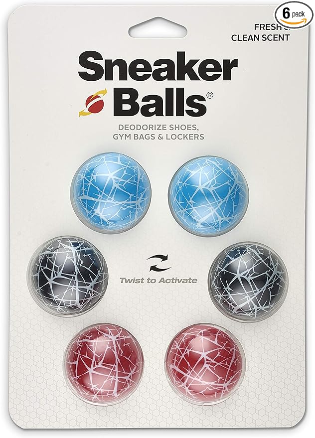 Sneaker Balls Scratch Sof Sole Shoe Eliminator & Remover, 3PK-Fresh, Clean Scent Blocks Odors-Twist-to-Activate, Colorful Designs, 6 Pack-Ruum Studio Home
