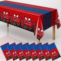 8Pcs 2in1 Spider Birthday Decorations Tablecloths, 54" x 108" Super Hero Spider Table Cloth Disposable Rectangle Plastic Table Cover for Boys Birthday Party Supplies-Ruum Studio Home