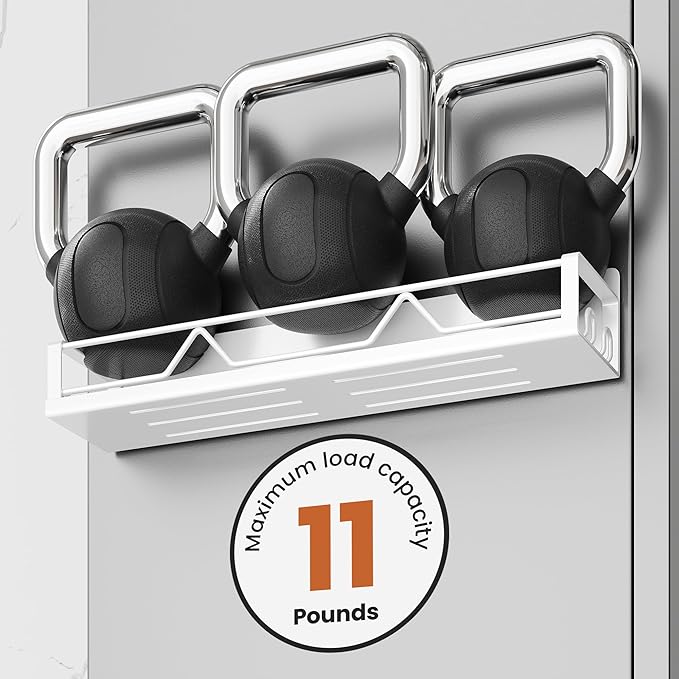 16.9 Inch Wide Large Capacity Magnetic Spice Rack for Refrigerator, 4 Pack Metal Fridge Shelf, White-Ruum Studio Home