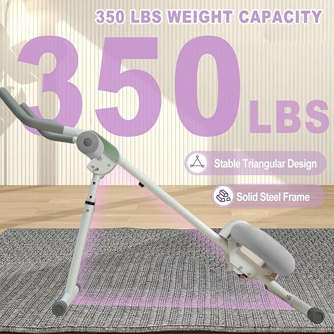 Ab Workout Equipment Abdominal Trainer, Adjustable Ab Machine at Home Gym, Foldable Abdominal Exercise Machine, Core & Ab Trainer Machine for Stomach Workout with LCD Monitor-Ruum Studio Home