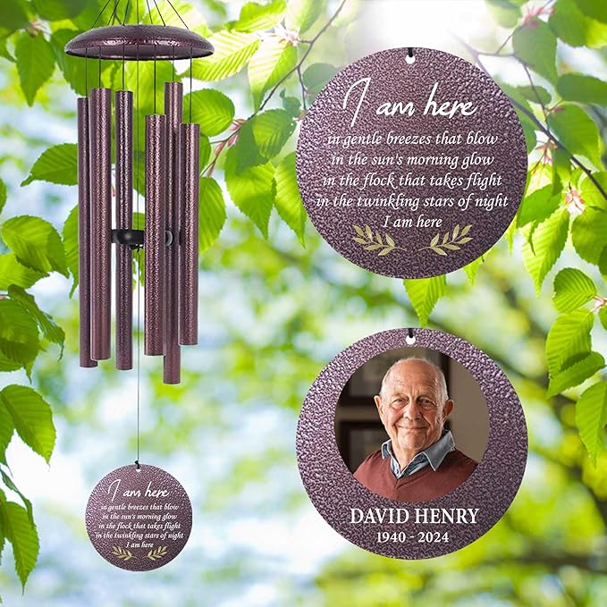ASTARIN Happy Retirement Gifts Wind Chimes, Personalized 30" Wind Chime for Teacher Coworkers Boss, Personalized Retire Gifts Deep Tone Windchime-Ruum Studio Home