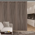 Room Divider Curtains Screen Partitions, Linen Look 100% Blackout Drapery 108 Inches Long, 100" Wide Pinch Pleated Window Drapes, Privacy Protecting, Light Blocking, (1 PC, Light Brown)-Ruum Studio Home