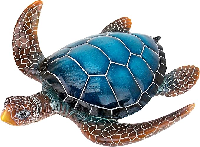 Design Toscano Large Blue SEA Turtle Statue-Ruum Studio Home
