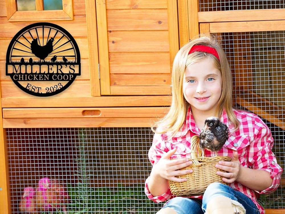 Hen House Coop Sign, Custom Chicken Coop Signs, Custom Chicken Farm Metal Sign, Family Name Metal Sign for Farm House, Our Little Coop Sign Metal Sign-Ruum Studio Home