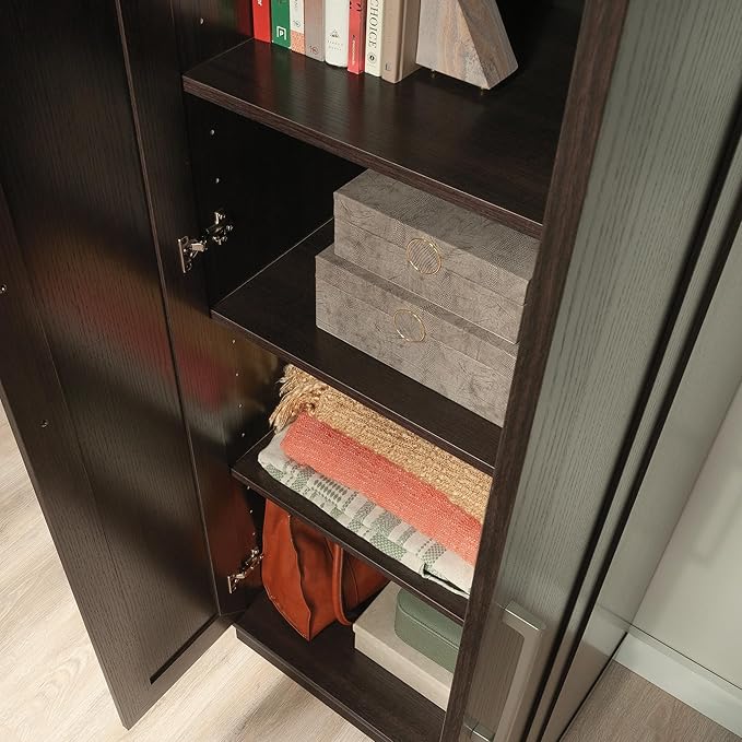 Sauder HomePlus Kitchen Pantry Storage Cabinet with Adjustable Shelves, Laundry Bathroom, L: 23.31" x W: 17.01" x H: 71.18", Dakota Oak-Ruum Studio Home