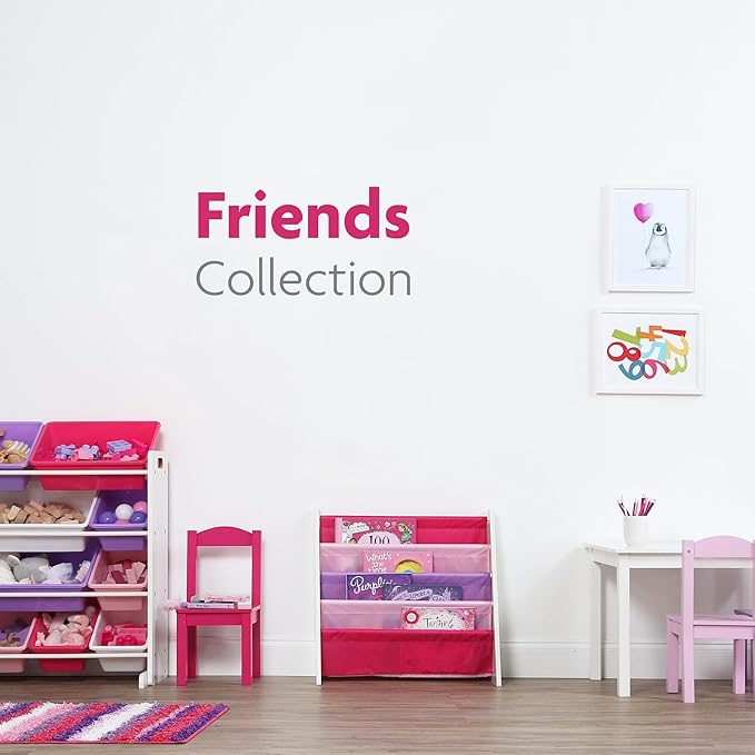 Humble Crew Kids Toy Storage Organizer with 12 Plastic Bins, White/Pink/Purple – Removable Bins for Playroom, Bedroom, Toddler Furniture for Boys and Girls Ages-Ruum Studio Home