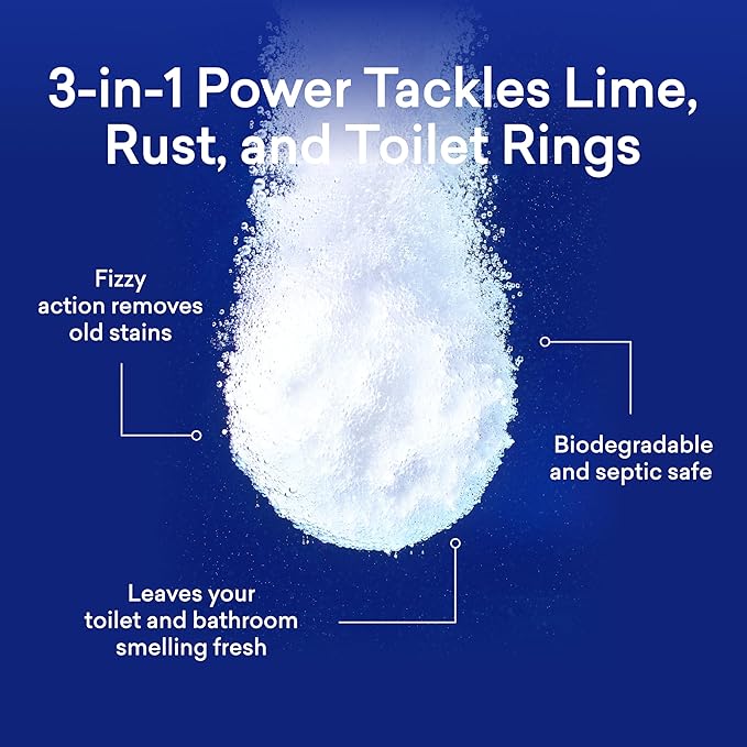 BLUELAND Toilet Bowl Cleaner Tablets, Starter Set, 14 Count with Tin, Peppermint Eucalyptus, Plastic-Free, No Harsh Chemicals, Plant-Based-Ruum Studio Home