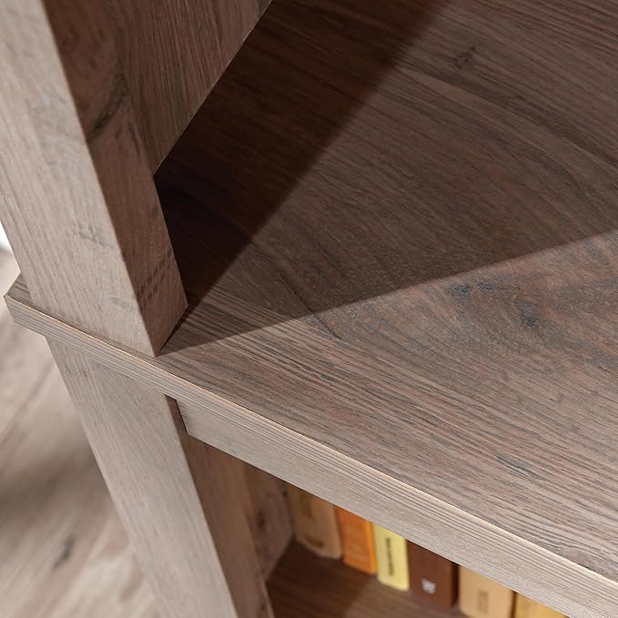 Sauder 5 Tier Book Shelf Wooden Bookcase Multipurpose Bookshelf for Home Office, Living Room, in Laurel Oak-Ruum Studio Home