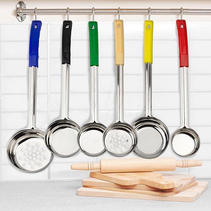 Darware Portion Control Serving Spoons (6-Piece Ladle Set); w 1/4 Cup, 1/2 Cup, 3/4 Cup & 1 Cup (2, 4, 6, 8 oz) & 1/2 & 1 Cup Utensils/Spoodles-Ruum Studio Home