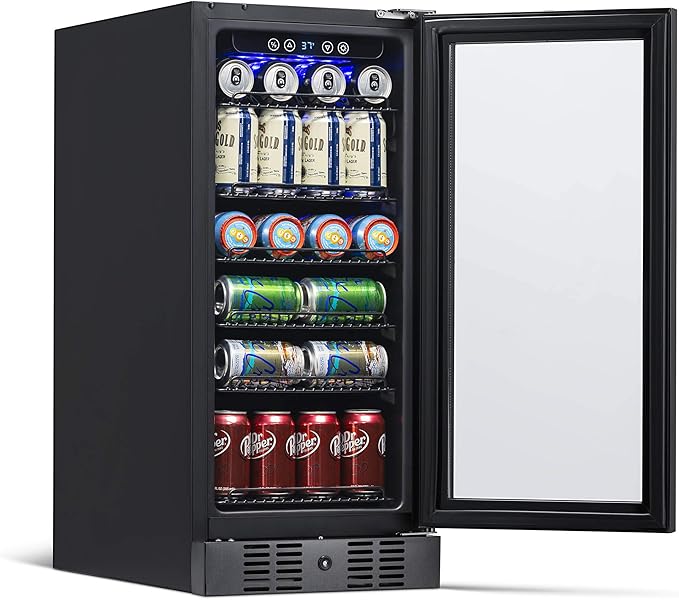 Newair 24" Wine and Beverage Refrigerator 20 Bottle and 70 Can Capacity, Built-in or Freestanding Cooler, Dual Zone Fridge in Stainless Steel with Splitshelf-Ruum Studio Home