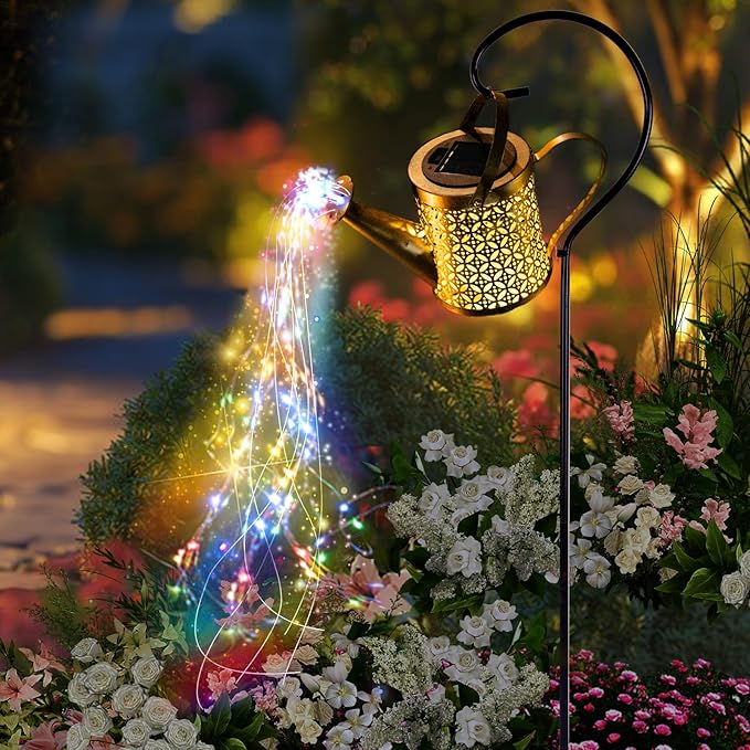 Solar Watering Can Light, Solar Yard Decorations Outdoor, Garden Decor Lights, IP65 Waterproof Hanging Lantern Lights, Flower Bed Decor, Gifts for Grandma, Women, Mom-Ruum Studio Home