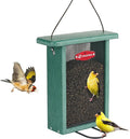 Kingsyard Metal Mesh Bird Feeder for Outdoors Hanging, Finch Feeder for Nyjer/Thistle, Sliding Mesh & Built-in Perch, Recycled Plastic, Green-Ruum Studio Home